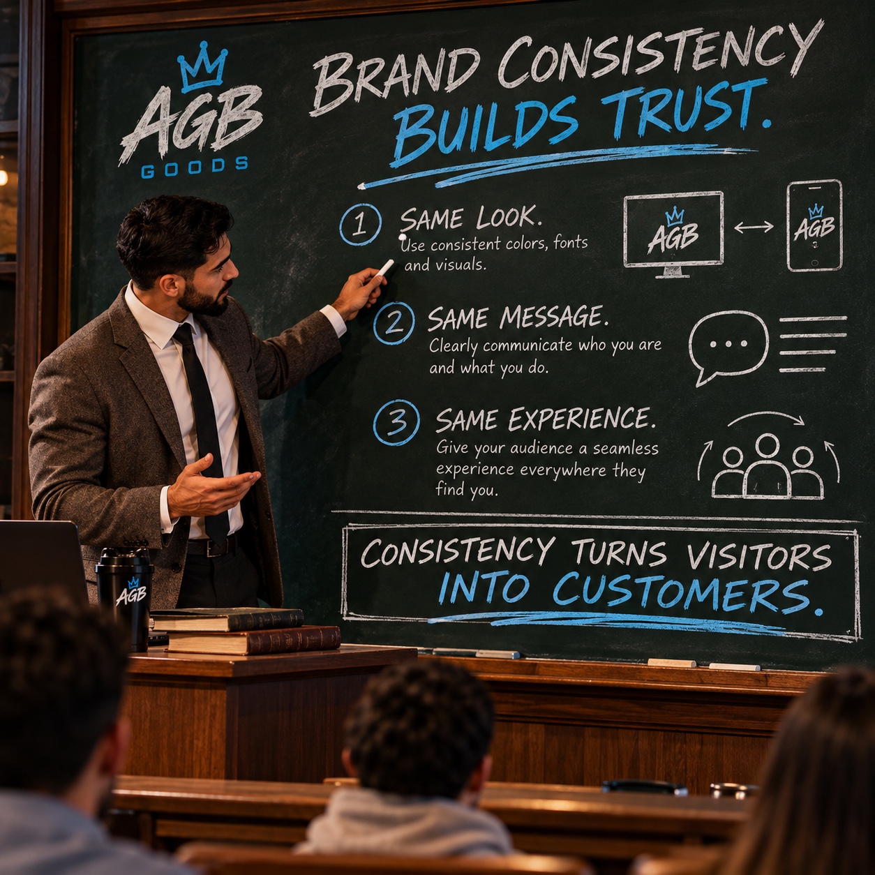 AGB Goods graphic: brand consistency builds trust